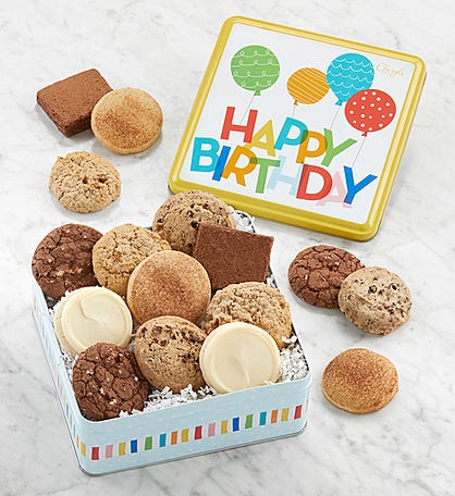 Gluten-Free Musical Birthday Cookie & Brownie Gift Tin
